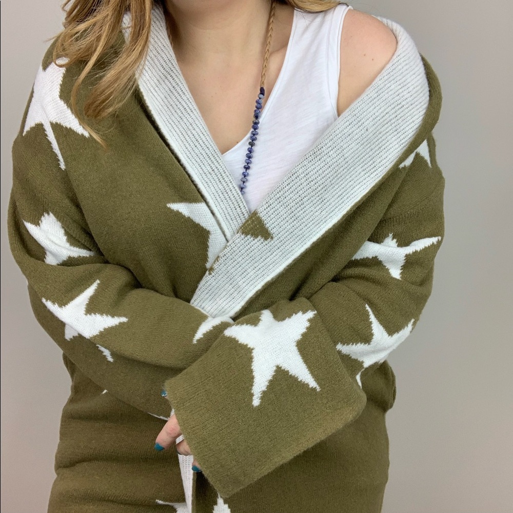 Star Crossed Hooded Cardigan Sweater - Picture 7 of 8